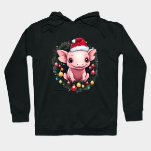 Christmas  axolotl, cute axolotl, funny xmas axolotl design Hoodie